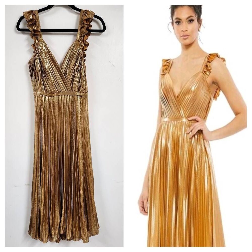 Ieena Duggal 26994 - Sleeveless Pleated Prom Dress size 2. H